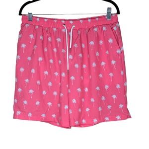 Mosmann Australia Swim Shorts Men's XL Trunks Elastic Waist lined Pink‎ Tropical